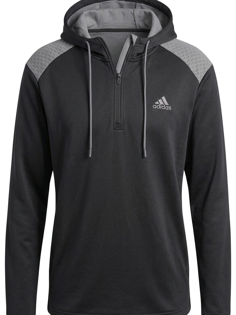 adidas Men’s Black & Gray Hooded Performance Pullover